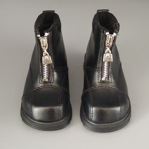 Black Zipper Boots 5.5